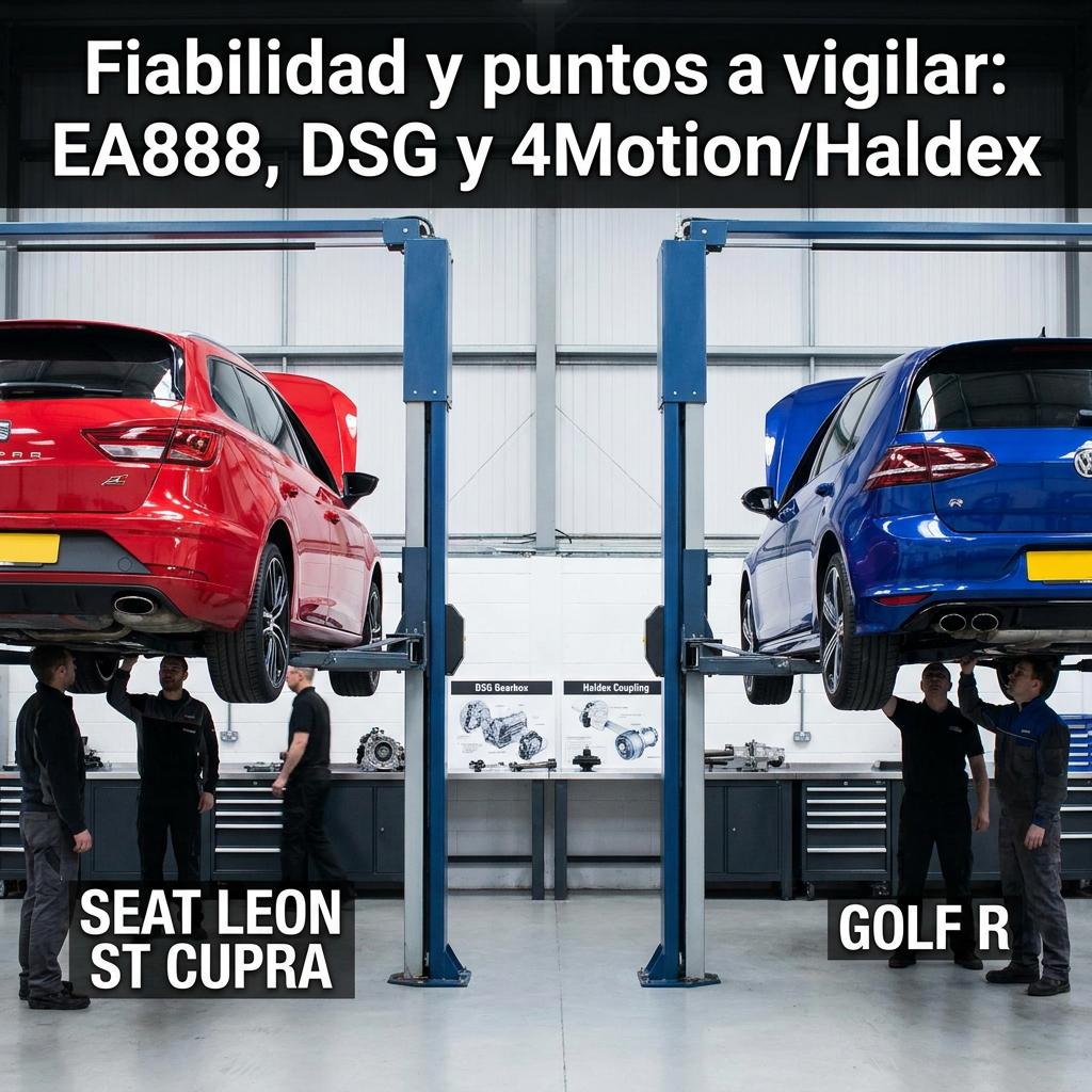 Fiabilidad y puntos a vigilar: EA888, DSG y 4Motion/Haldex