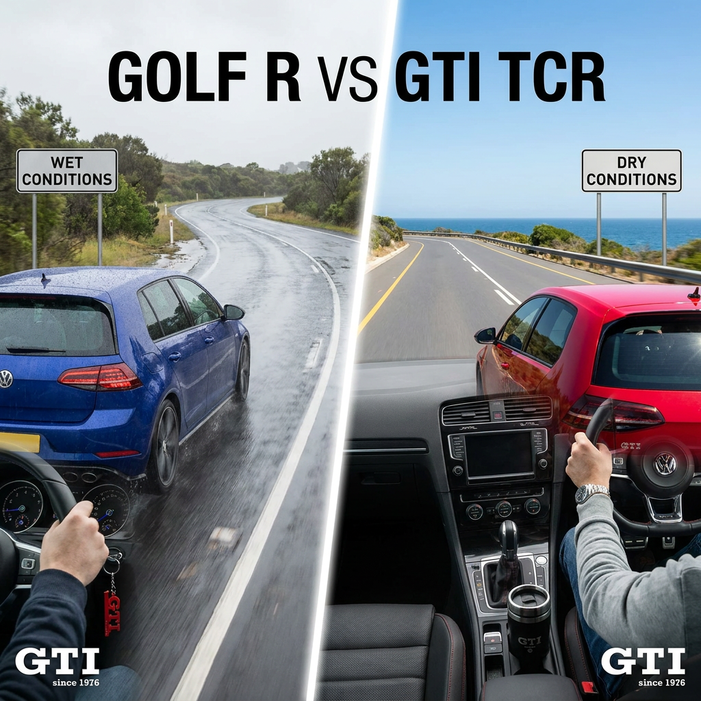 Elegir por entorno y estilo de conducción: dónde se decide un “golf 7 r vs gti tcr”