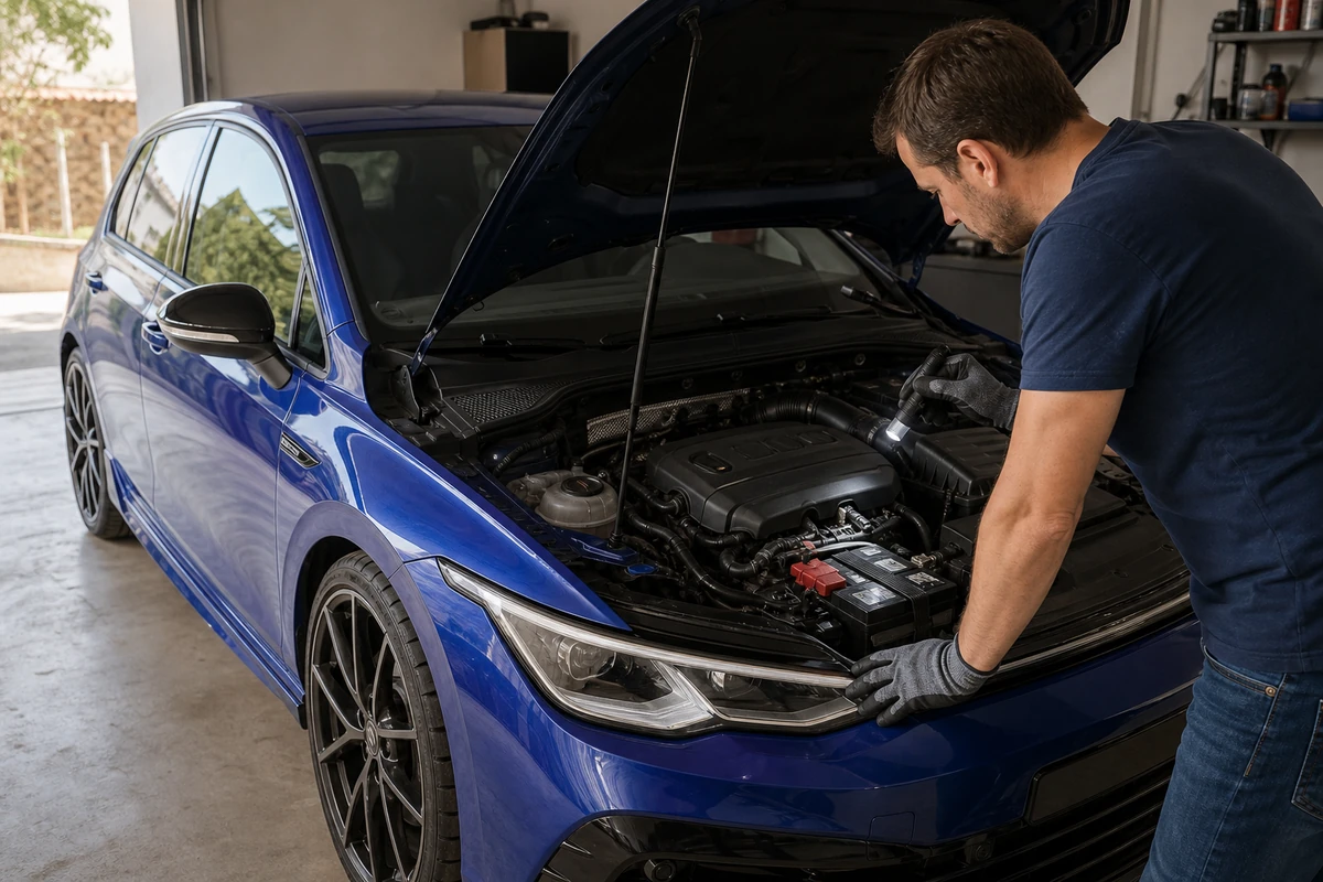 Cómo revisar la batería de 12 V de un Golf R antes de que falle el arranque