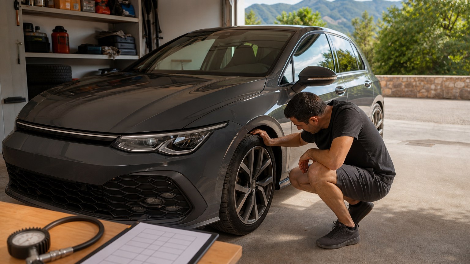 Qué revisar en neumáticos y frenos de un Golf R antes de una ruta de montaña
